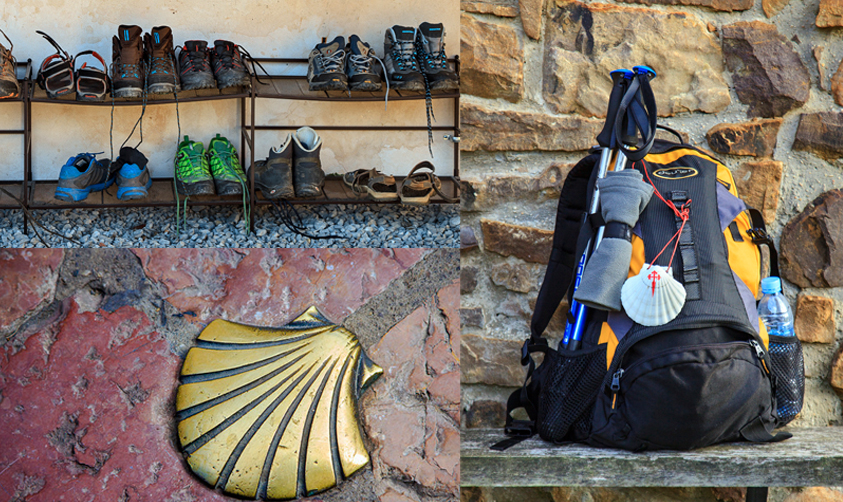 transporte de mochilas en el camino de Santiago